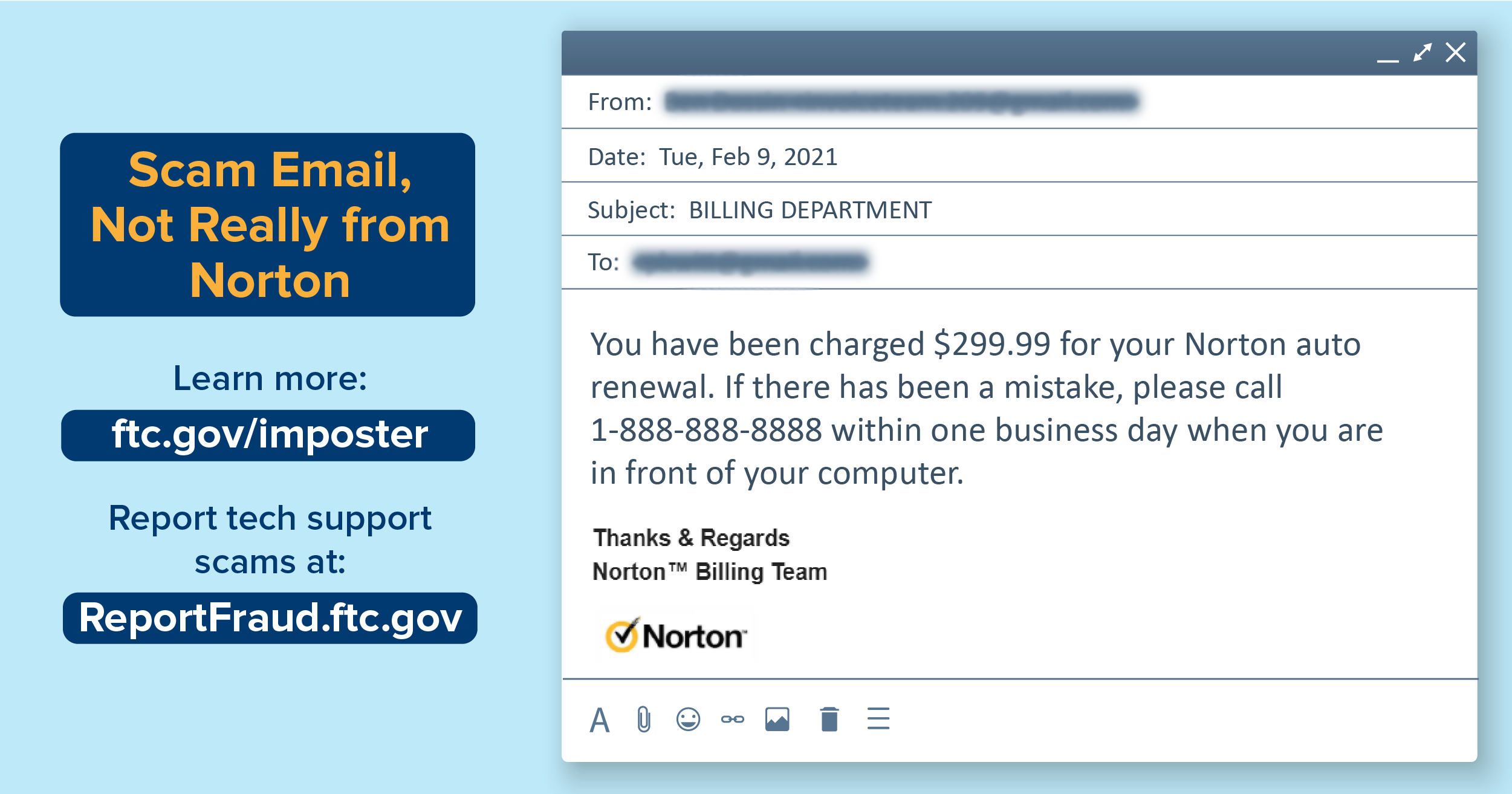 Norton Email Scan Example